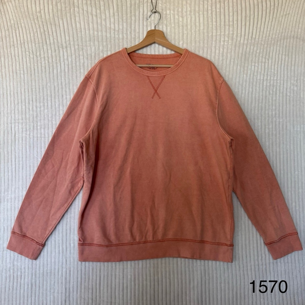 UNTUCKit Men's Size XL Orange Crew Neck Pullover Sweater 100% Cotton